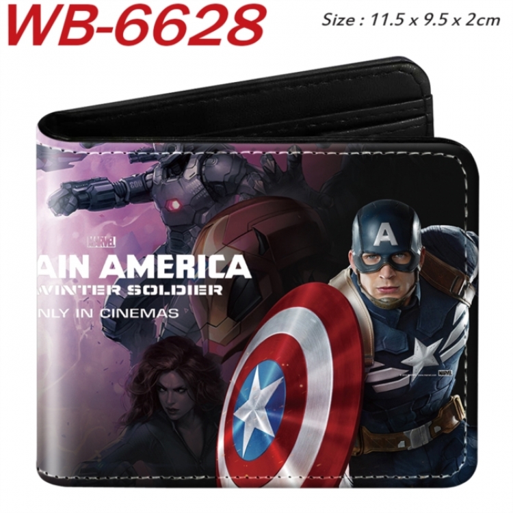 Marvel  Animation color PU leather half fold wallet 11.5X9X2CM