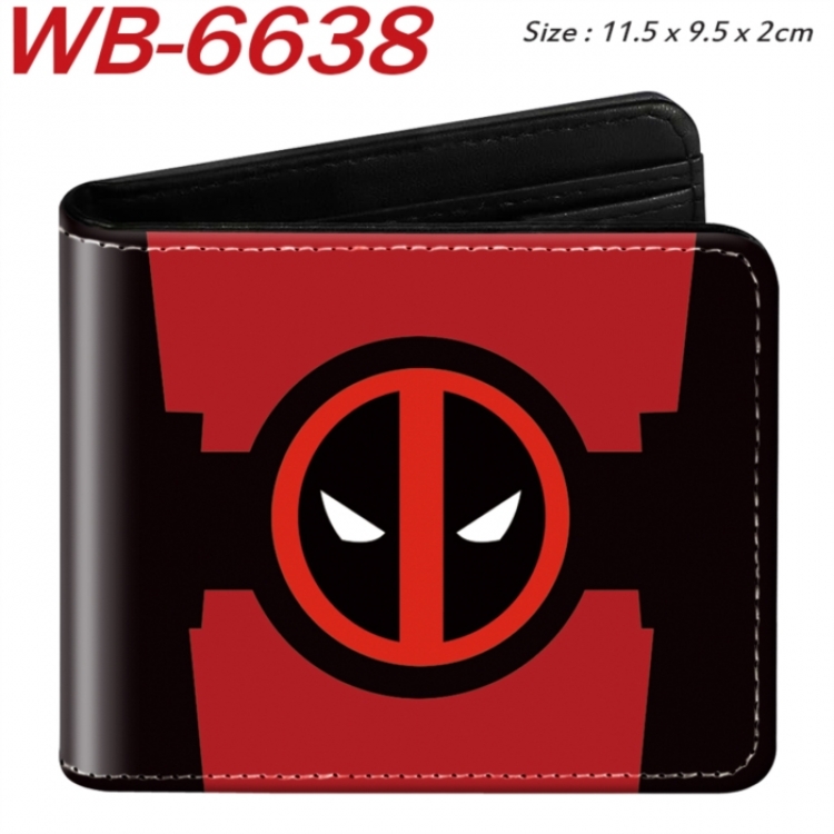 Marvel  Animation color PU leather half fold wallet 11.5X9X2CM