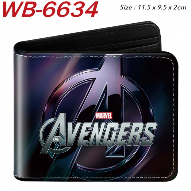 Marvel  Animation color PU leather half fold wallet 11.5X9X2CM