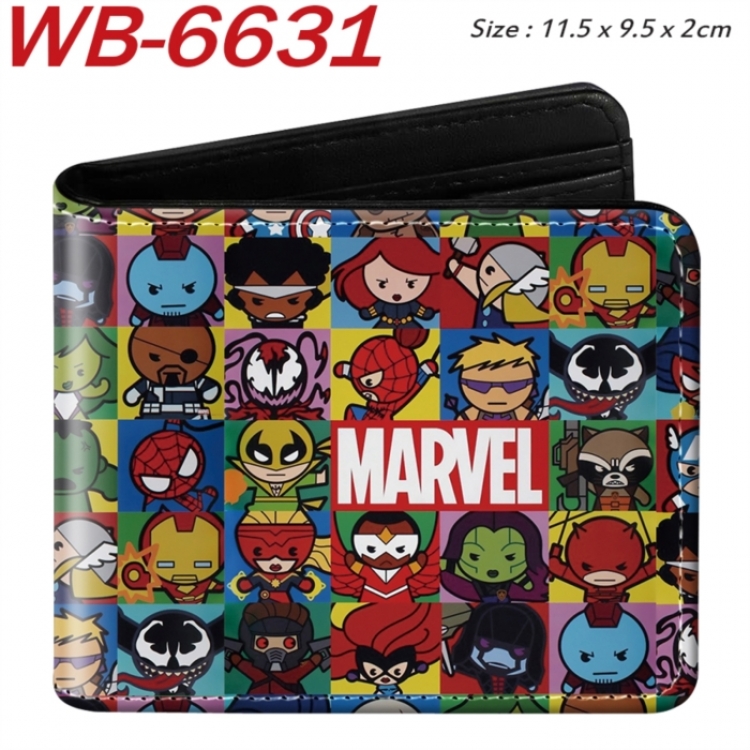 Marvel  Animation color PU leather half fold wallet 11.5X9X2CM