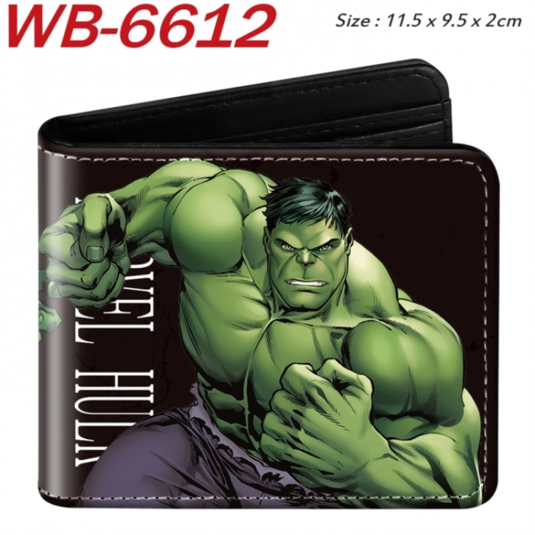 Marvel  Animation color PU leather half fold wallet 11.5X9X2CM