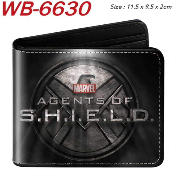 Marvel  Animation color PU leather half fold wallet 11.5X9X2CM