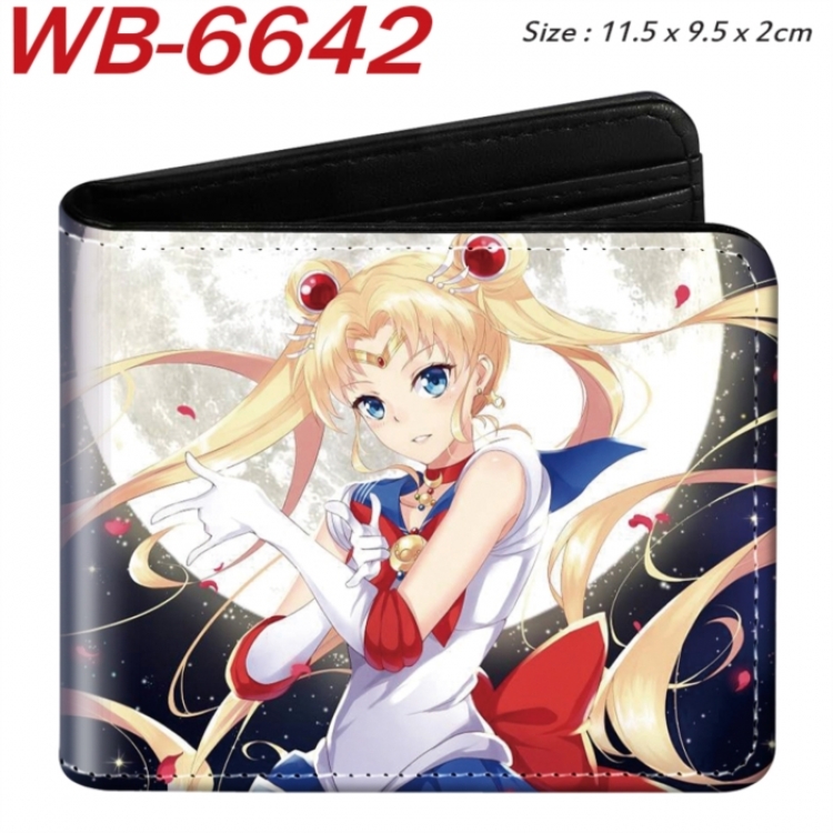 sailormoon Animation color PU leather half fold wallet 11.5X9X2CM