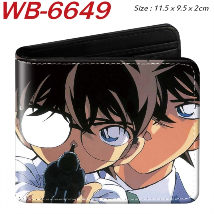 Detective conan Animation color PU leather half fold wallet 11.5X9X2CM