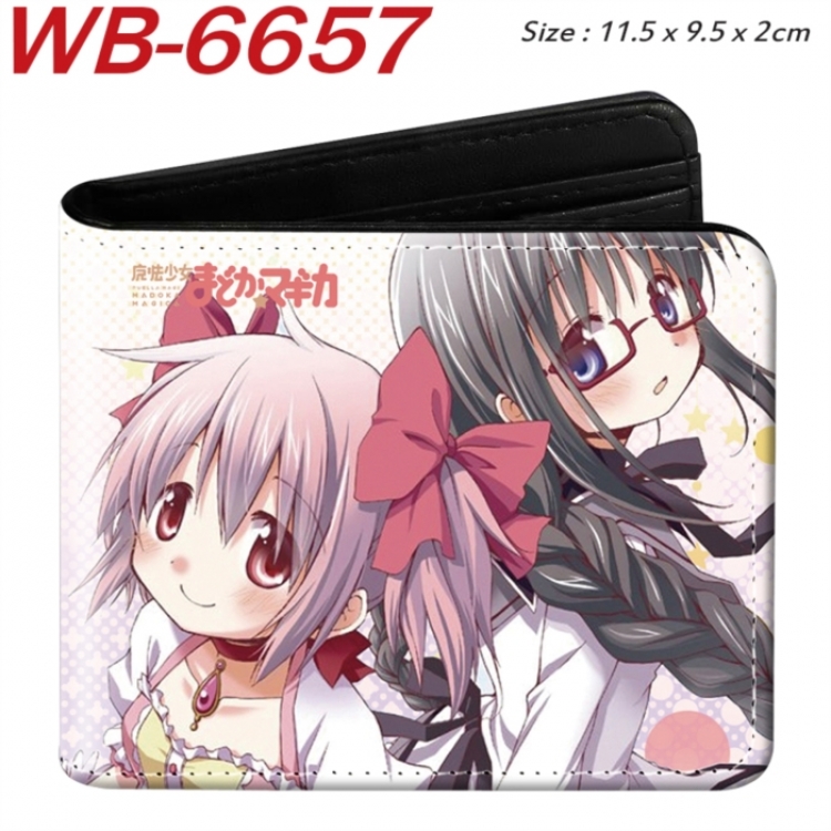 Magic Maiden Animation color PU leather half fold wallet 11.5X9X2CM