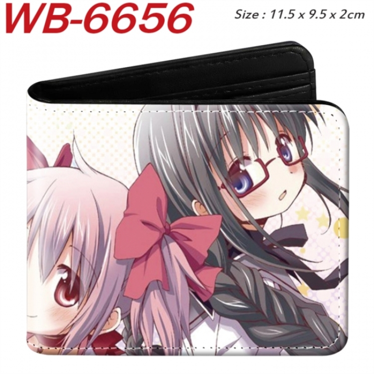 Magic Maiden Animation color PU leather half fold wallet 11.5X9X2CM