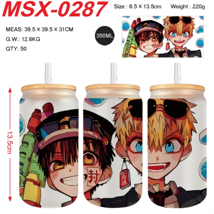 Toilet-bound Hanako-kun Anime frosted glass cup with straw 350ML