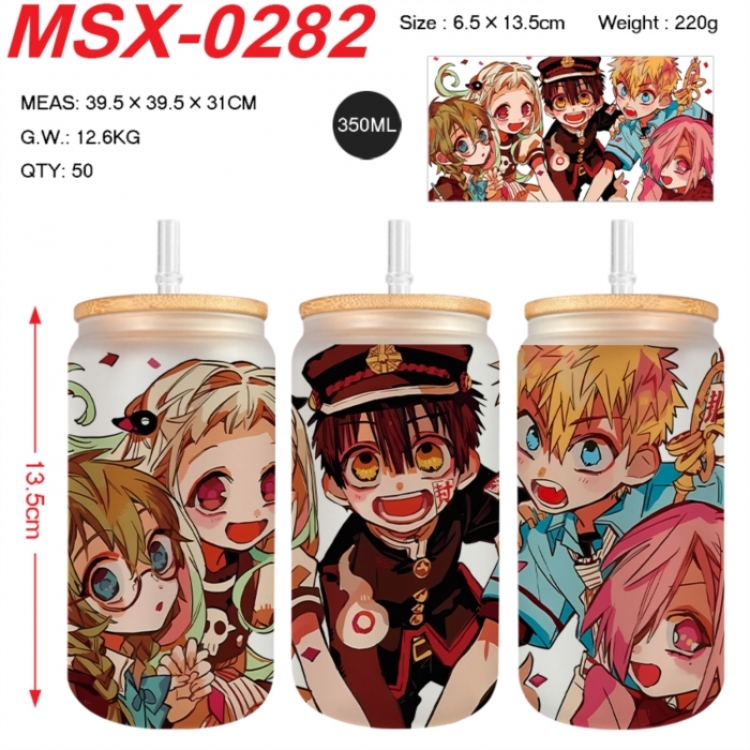 Toilet-bound Hanako-kun Anime frosted glass cup with straw 350ML