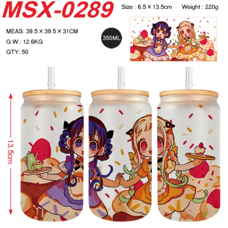 Toilet-bound Hanako-kun Anime frosted glass cup with straw 350ML