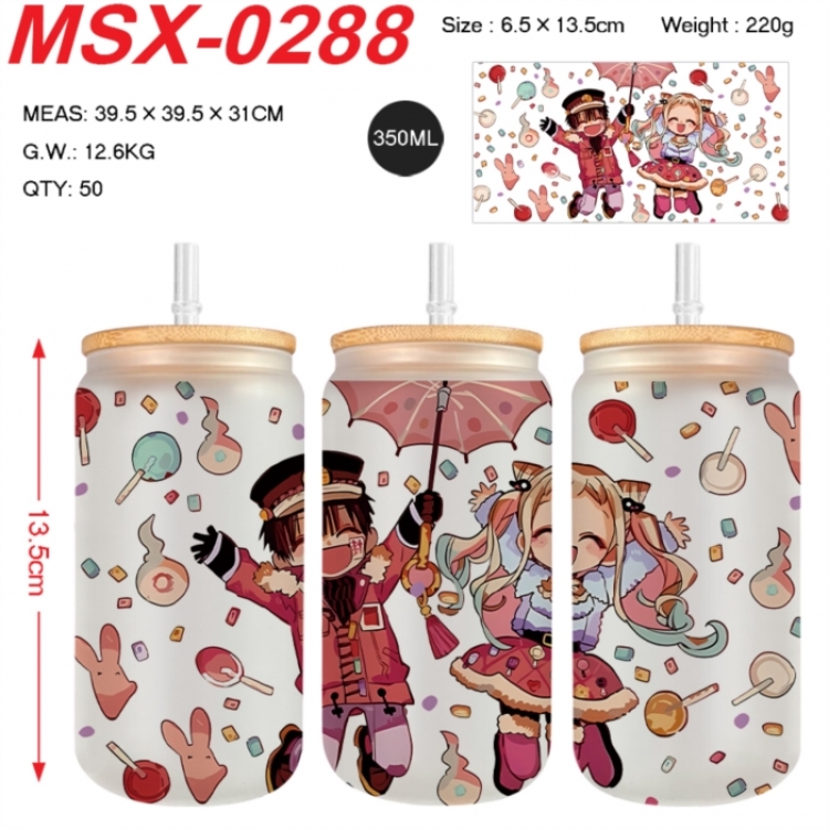 Toilet-bound Hanako-kun Anime frosted glass cup with straw 350ML