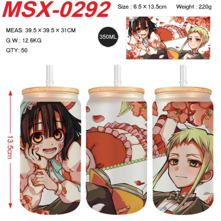 Toilet-bound Hanako-kun Anime frosted glass cup with straw 350ML