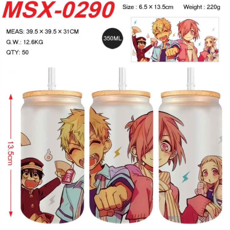 Toilet-bound Hanako-kun Anime frosted glass cup with straw 350ML