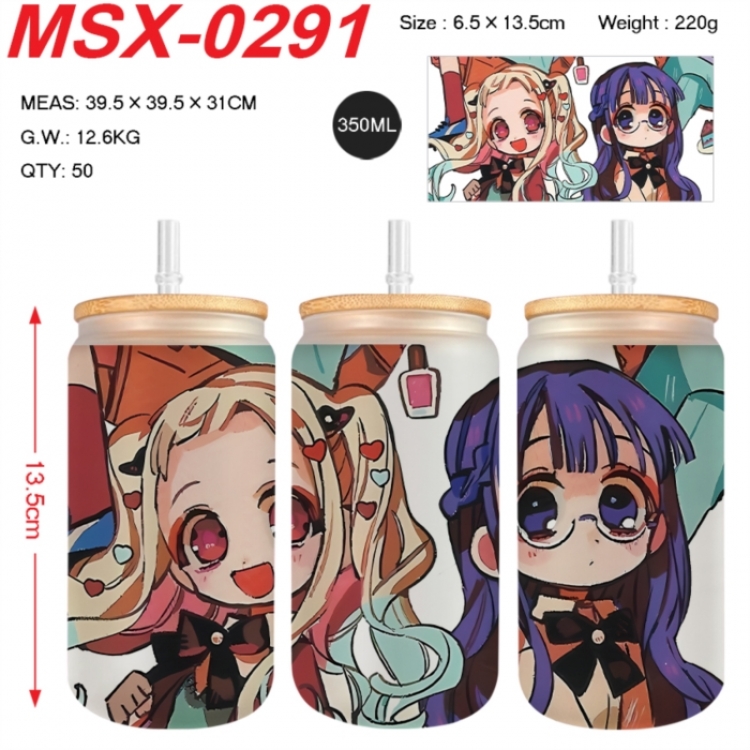 Toilet-bound Hanako-kun Anime frosted glass cup with straw 350ML