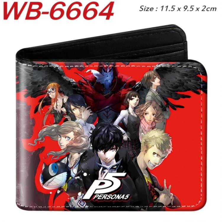 Megami Ibunroku Persona Animation color PU leather half fold wallet 11.5X9X2CM