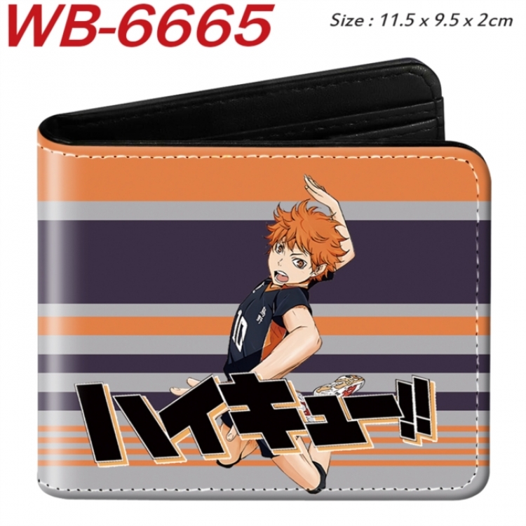 Haikyuu!! Animation color PU leather half fold wallet 11.5X9X2CM