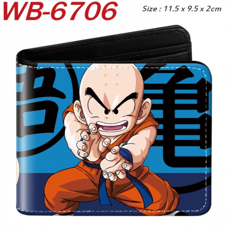 DRAGON BALL Animation color PU leather half fold wallet 11.5X9X2CM