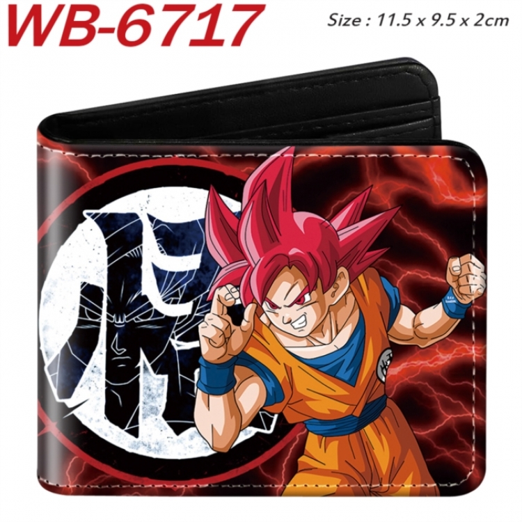 DRAGON BALL Animation color PU leather half fold wallet 11.5X9X2CM