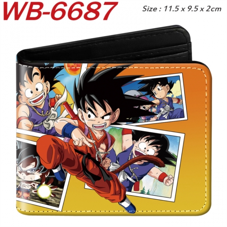 DRAGON BALL Animation color PU leather half fold wallet 11.5X9X2CM