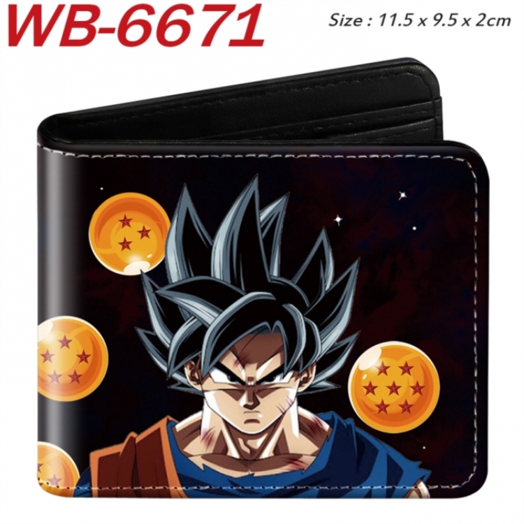 DRAGON BALL Animation color PU leather half fold wallet 11.5X9X2CM