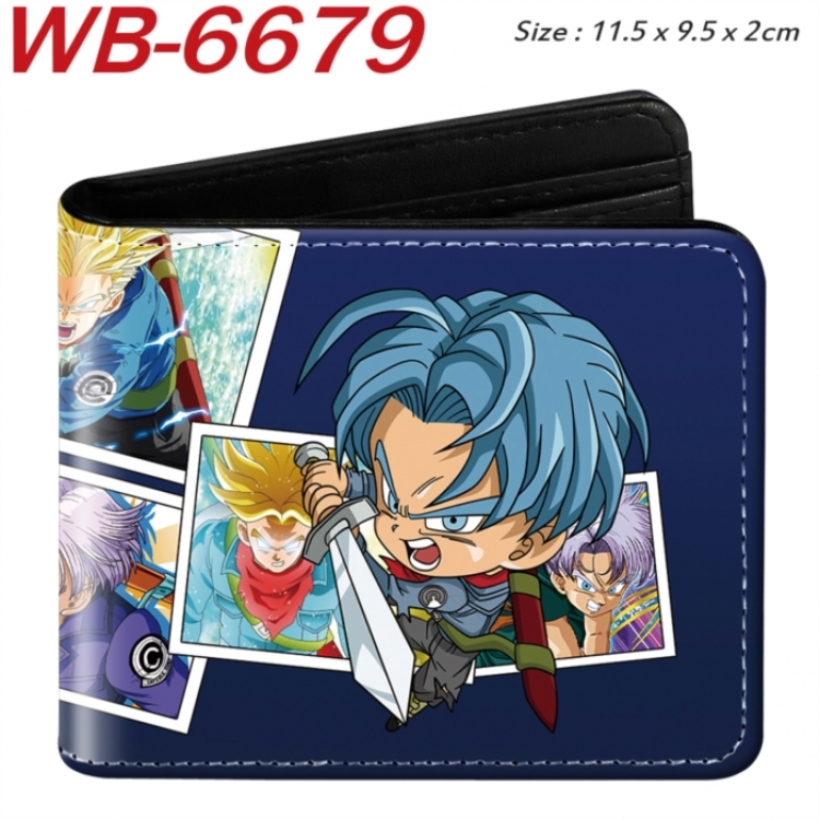 DRAGON BALL Animation color PU leather half fold wallet 11.5X9X2CM