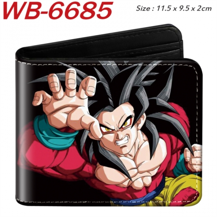 DRAGON BALL Animation color PU leather half fold wallet 11.5X9X2CM