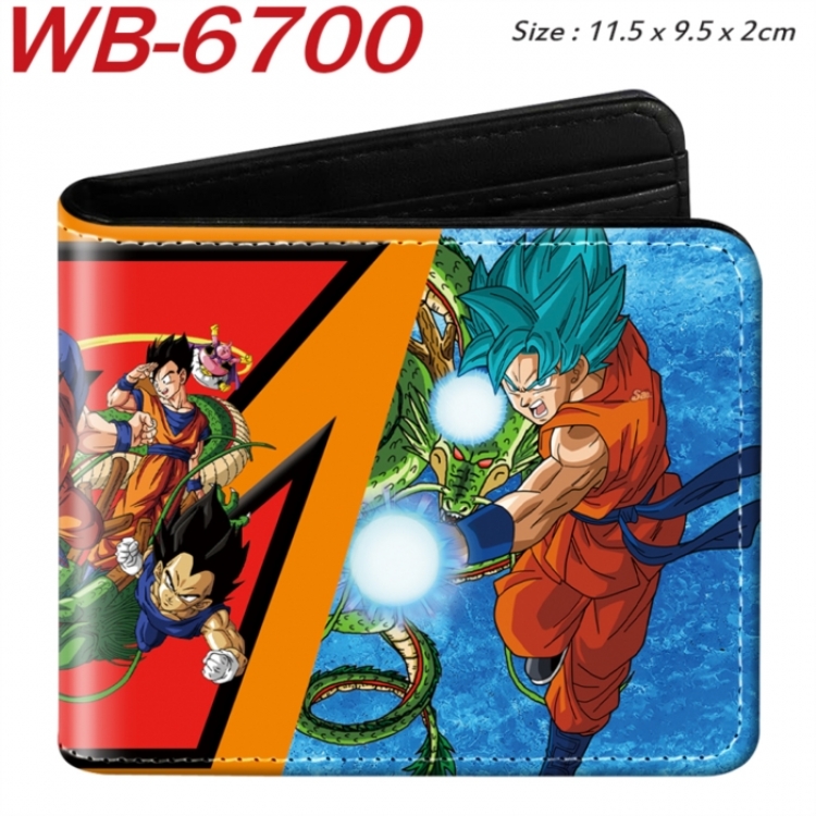 DRAGON BALL Animation color PU leather half fold wallet 11.5X9X2CM