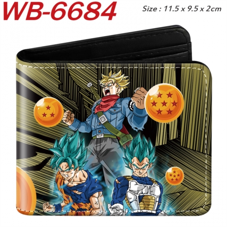 DRAGON BALL Animation color PU leather half fold wallet 11.5X9X2CM