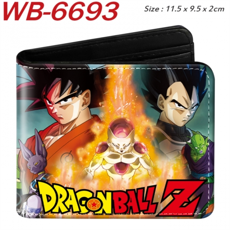 DRAGON BALL Animation color PU leather half fold wallet 11.5X9X2CM