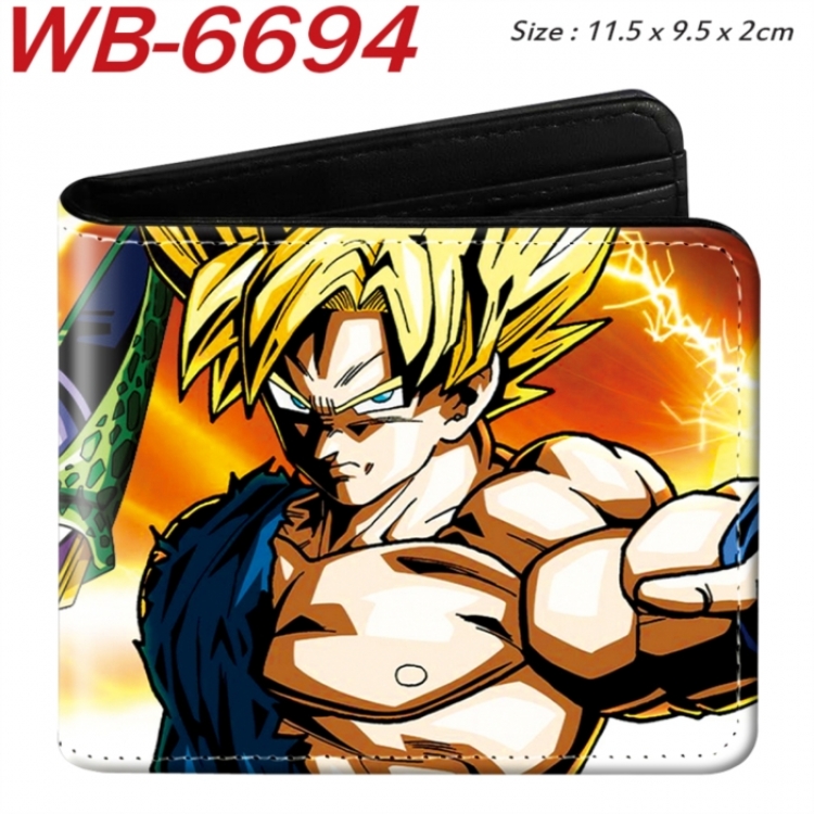 DRAGON BALL Animation color PU leather half fold wallet 11.5X9X2CM