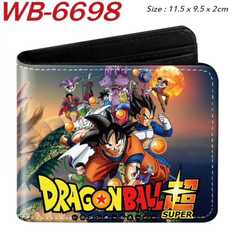 DRAGON BALL Animation color PU leather half fold wallet 11.5X9X2CM