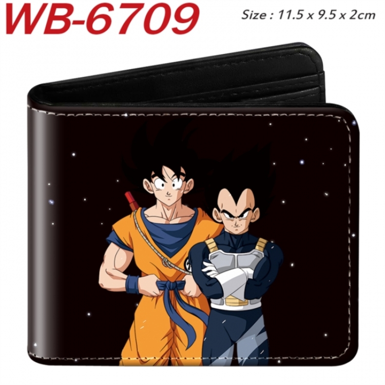 DRAGON BALL Animation color PU leather half fold wallet 11.5X9X2CM