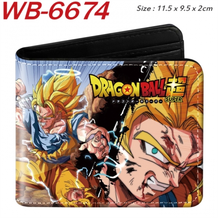 DRAGON BALL Animation color PU leather half fold wallet 11.5X9X2CM