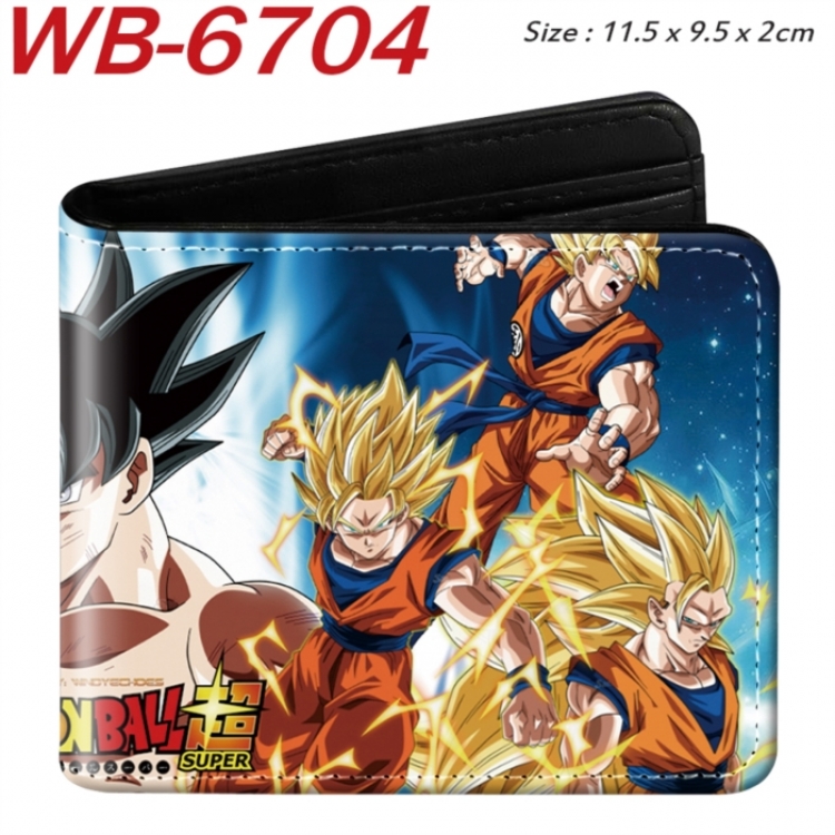 DRAGON BALL Animation color PU leather half fold wallet 11.5X9X2CM
