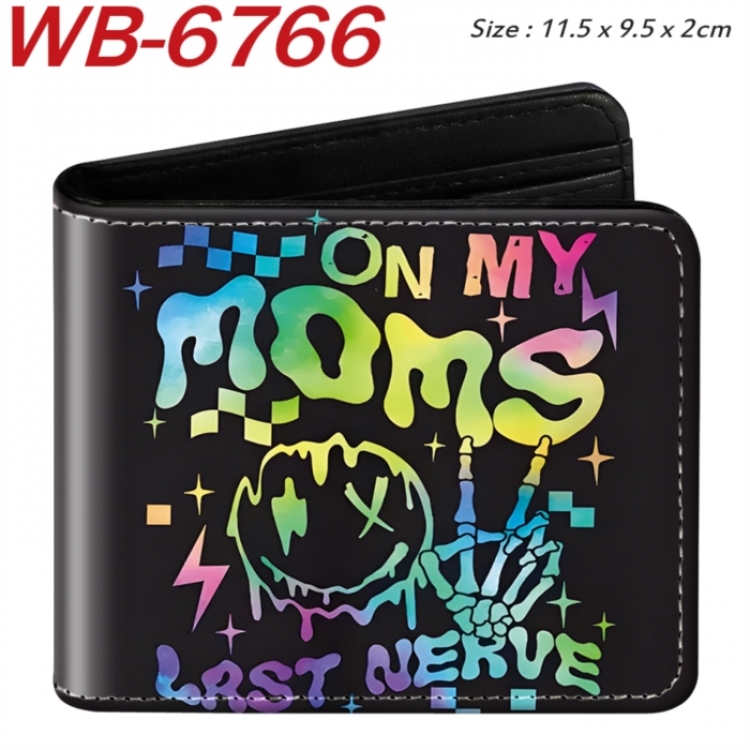 The Nightmare Before Christmas Animation color PU leather half fold wallet 11.5X9X2CM