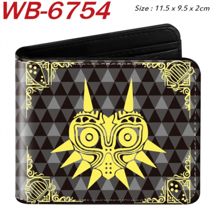 The Legend of Zelda Animation color PU leather half fold wallet 11.5X9X2CM