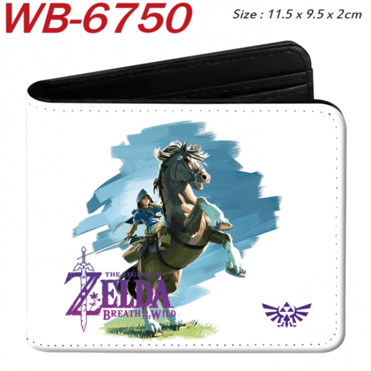 The Legend of Zelda Animation color PU leather half fold wallet 11.5X9X2CM