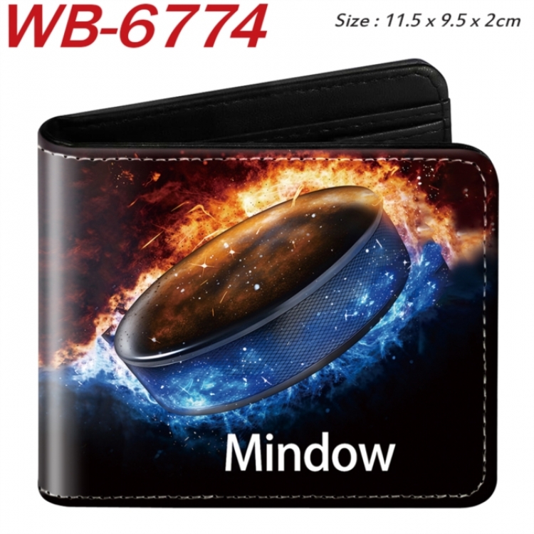bracelet Animation color PU leather half fold wallet 11.5X9X2CM