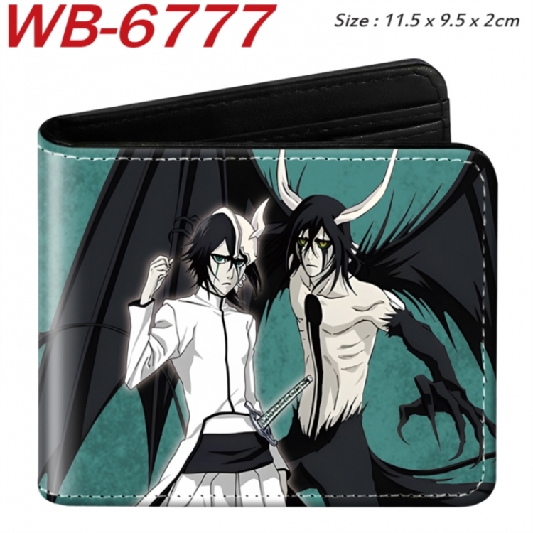 Bleach Animation color PU leather half fold wallet 11.5X9X2CM