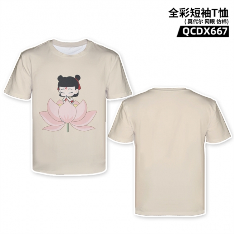 Nezha Anime full-color short-sleeved T-shirt from M to 2XL 