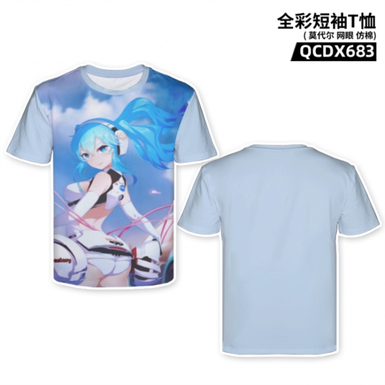 Hatsune Miku Anime full-color short-sleeved T-shirt from M to 2XL 