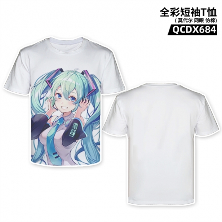 Hatsune Miku Anime full-color short-sleeved T-shirt from M to 2XL 