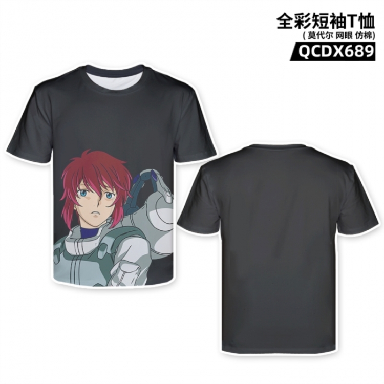 Gundam Anime full-color short-sleeved T-shirt from M to 2XL 