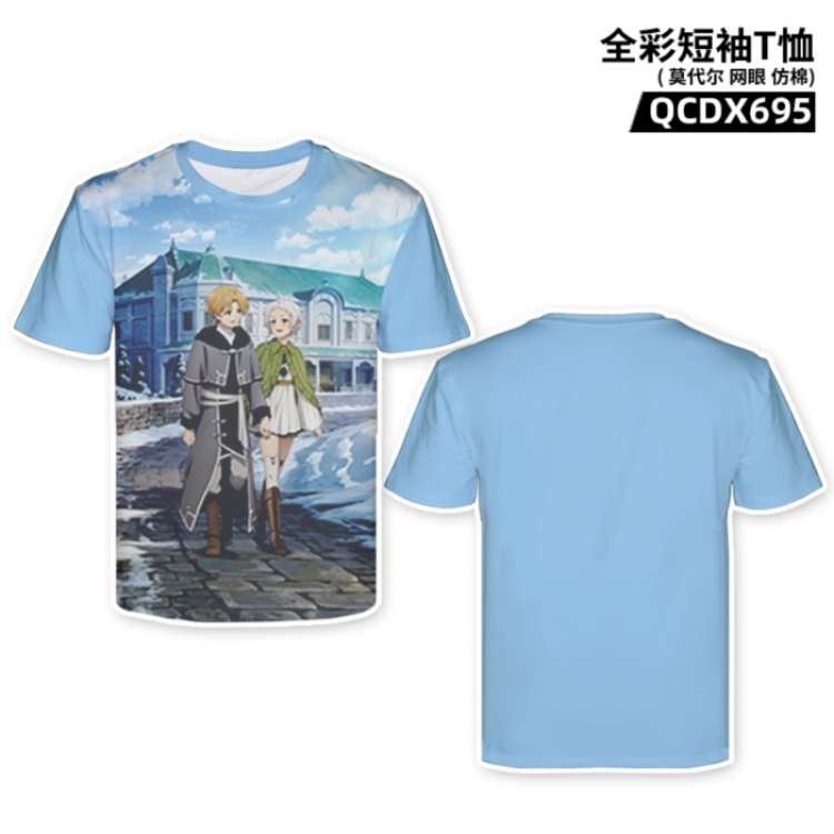 Jobless Reincarnat Anime full-color short-sleeved T-shirt from M to 2XL 