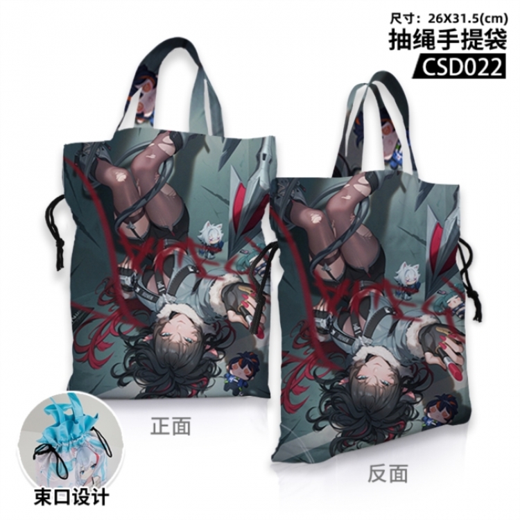 Zenless Zone Zero  Game drawstring tote bag 26X31.5CM
