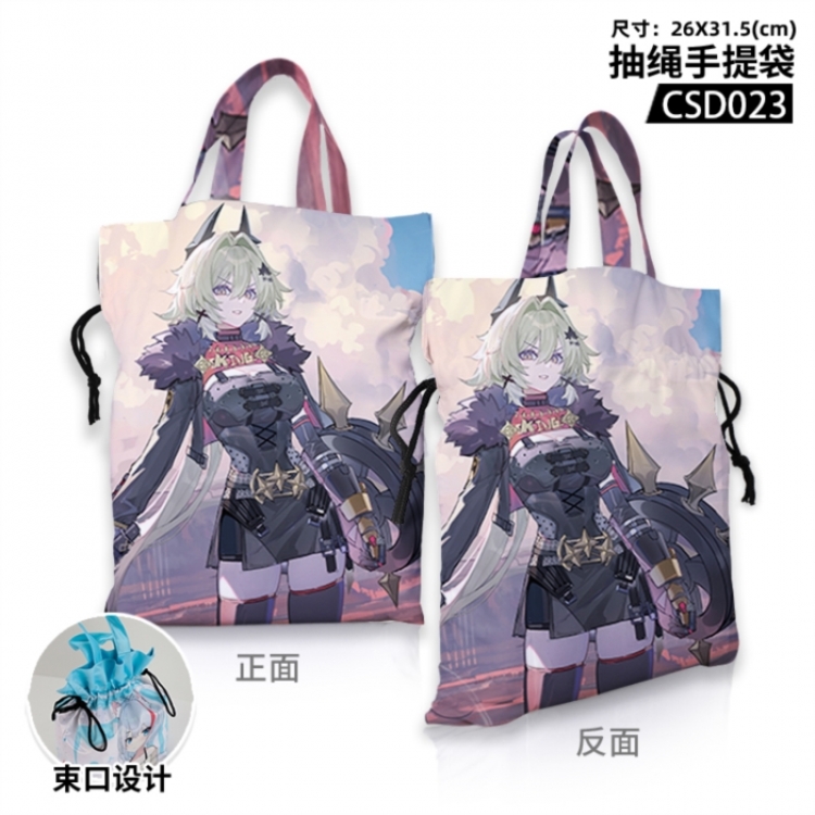 Zenless Zone Zero  Game drawstring tote bag 26X31.5CM