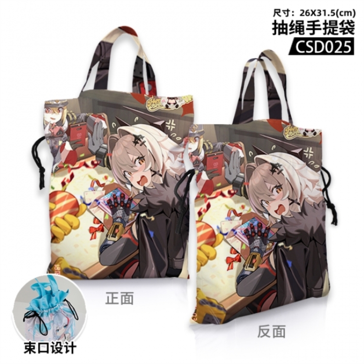 Zenless Zone Zero  Game drawstring tote bag 26X31.5CM