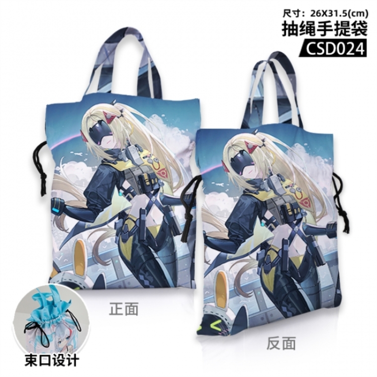 Zenless Zone Zero  Game drawstring tote bag 26X31.5CM
