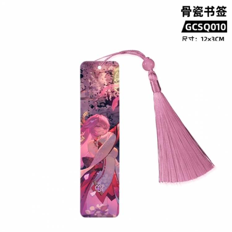 Genshin Impact Game bone china bookmark 12X3cm