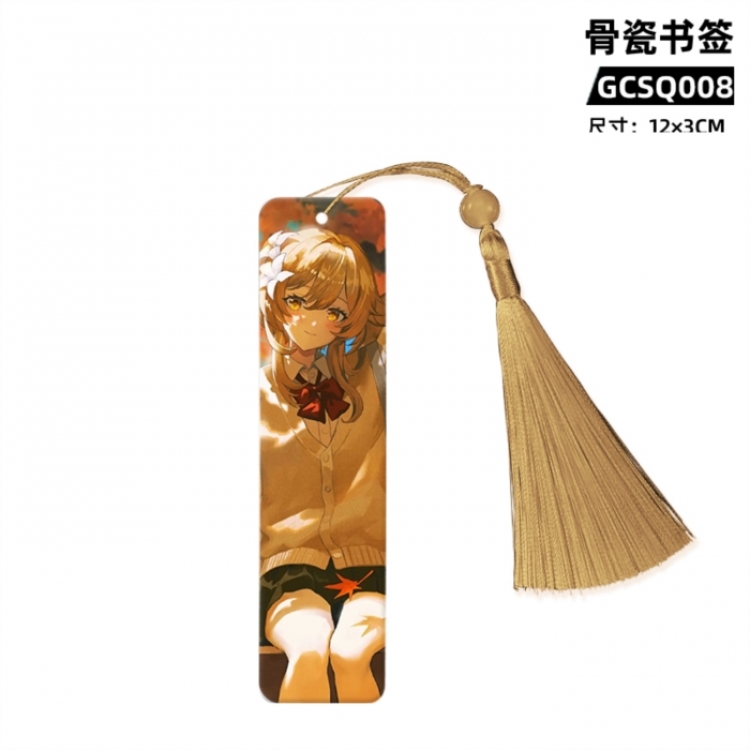 Genshin Impact Game bone china bookmark 12X3cm