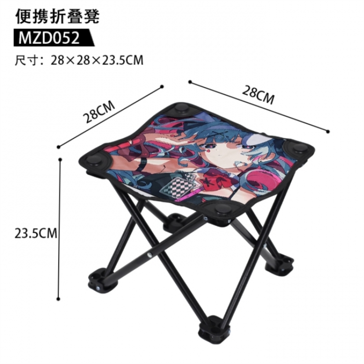Hatsune Miku Anime portable folding stool 28x28x23.5cm